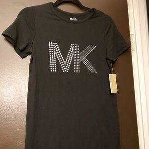 Black Michael Kors beaded T-Shirt dress